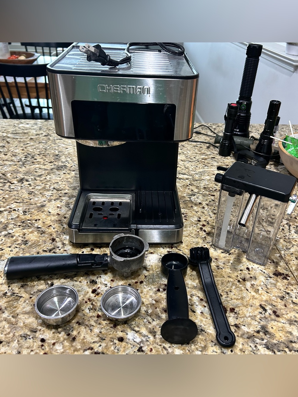 Chefman Barista Pro Espresso Machine Stainless Steel, 1.8 Liters